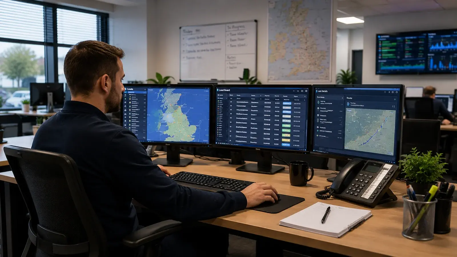 Load poster preparing a transport request and reviewing awarded workflow history